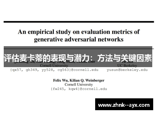 评估麦卡蒂的表现与潜力：方法与关键因素