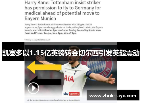 凯塞多以1.15亿英镑转会切尔西引发英超震动